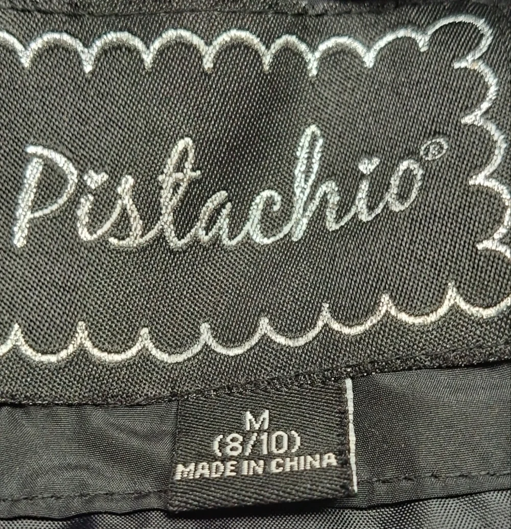 Pistachio Girl's Black Puffer Jacket   Size M (8-10)